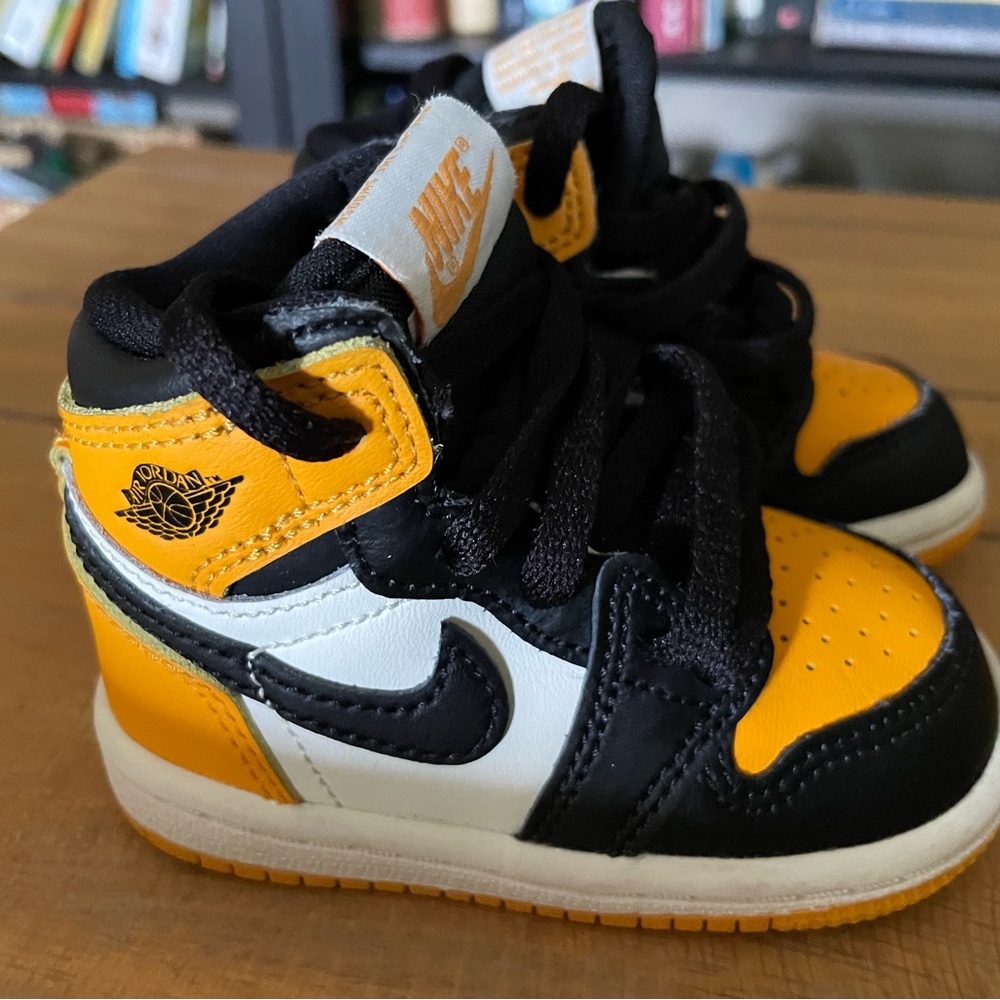 Toddler Nike Air Jordan Shoes Yellow and Black